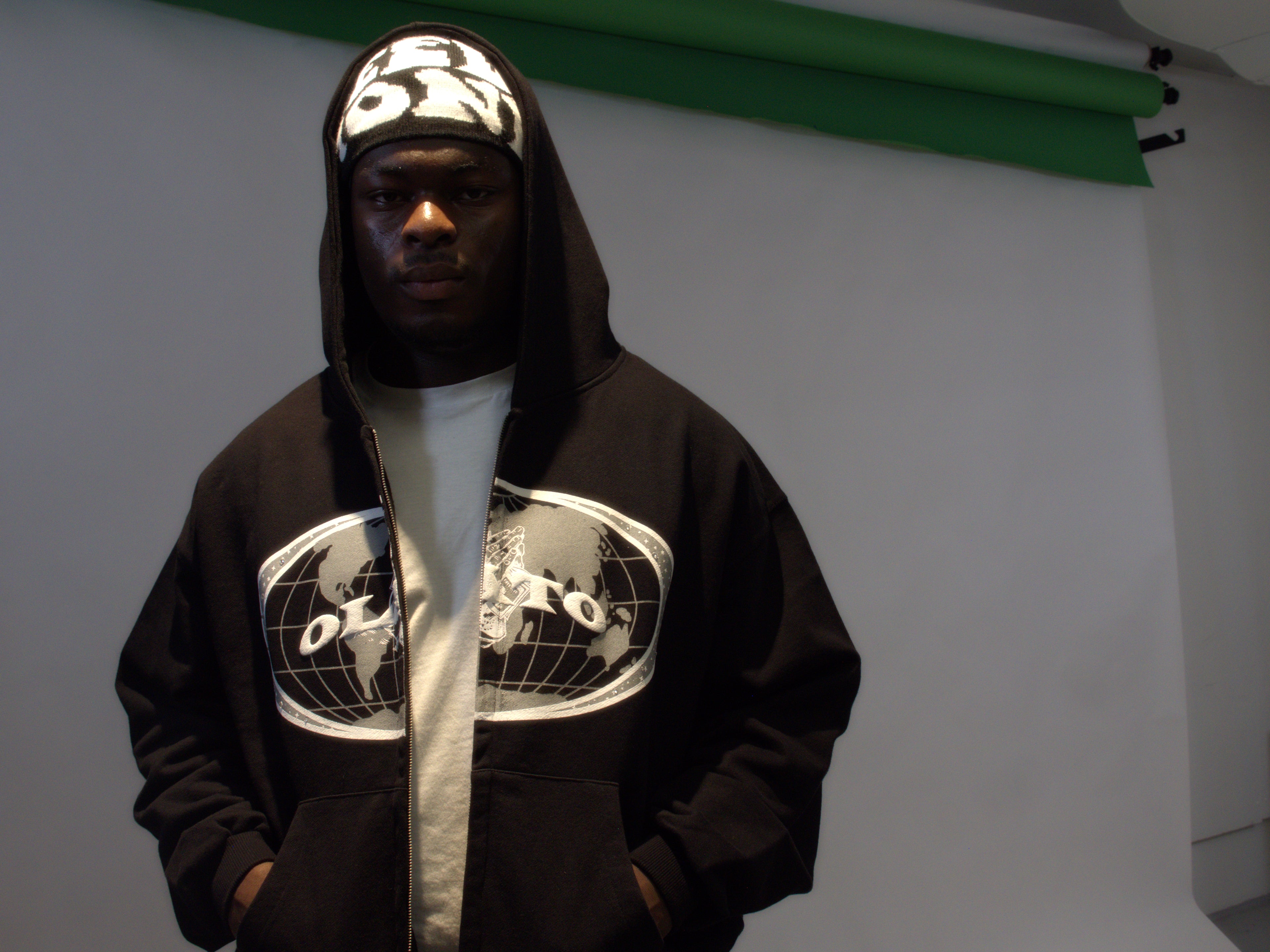 olato black doublezipper hoodie